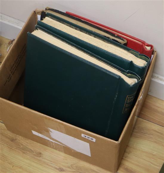 Five world stamp albums